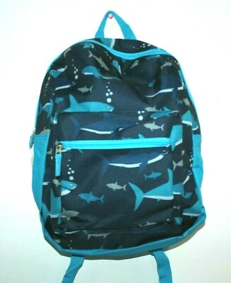 SHARK DESIGN SCHOOL BAG PRE SCHOOL BACKPACK BOYS 14.5quot; BLUE $10.99