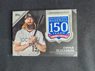 #ad 2019 Topps Baseball Series One Charlie Blackmon Commerative Patch #AMP CBL