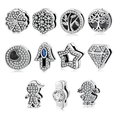#ad Wow Charms 925 Sterling Silver Charms Clip for Reflexions Bracelets Heart New.