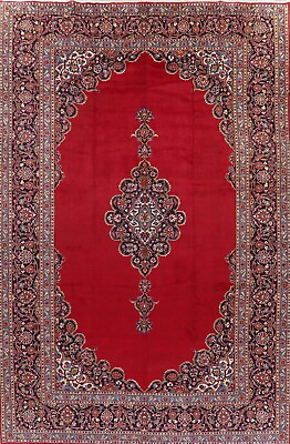 #ad Semi Antique Red Navy Blue Ardakan Living Room Rug 10#x27;x15#x27; Handmade Wool Carpet