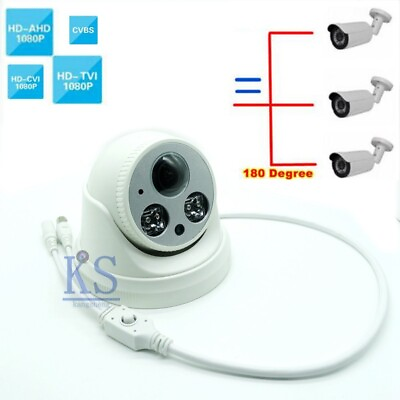 #ad 2.0MP HD AHD 1080P CCTV Home Security Camera 180D Lens IR Dome Camera