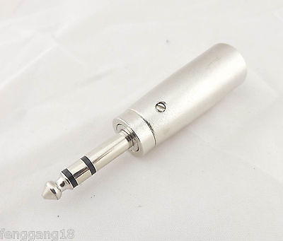 #ad 6.35mm 1 4quot; Stereo Male To XLR 3 Pin Male Plug Microphone Mic AMP Audio Adapter