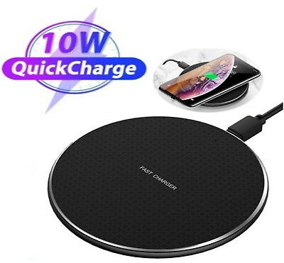 #ad Wireless Fast Charger Charging Pad Dock For iPhone Samsung Android Cell Phone
