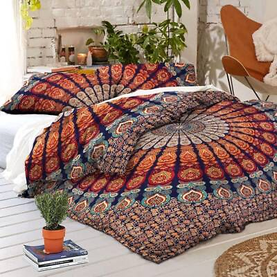 #ad Indian Mandala Duvet Cover Boho Twin Quilt Comforter Cover Bohemian Bedding Set