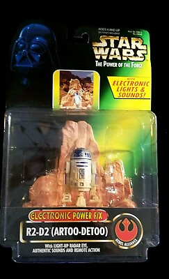 #ad NEW amp; NRFP Star Wars ELECTRONIC POWER F X R2 D2 w Light up Eye Sounds Action