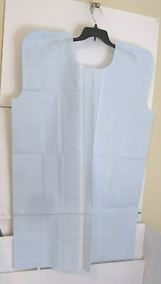 #ad McKesson Medical Exam Gown Blue Waist Tie 30x42 Econ Poly Tissue Set Of 5 NEW