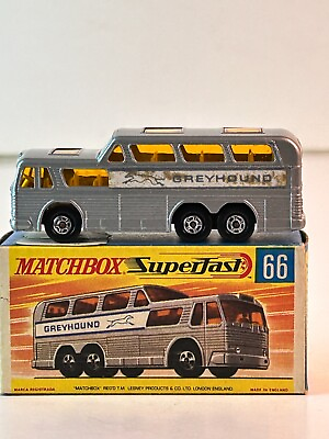 #ad Matchbox Superfast No. 66 Greyhound Bus with Original Box