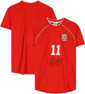 #ad Ryan Giggs Wales Men#x27;s National Team Signed Retro Home Jersey ICONS