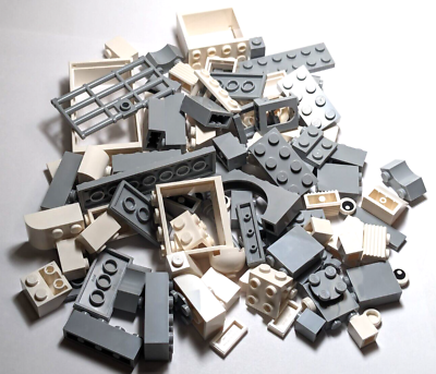 #ad Lego Bulk Lot White Grey Gray Bricks Plates NEW