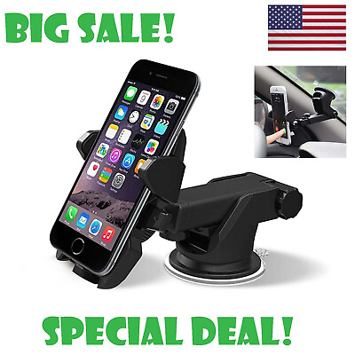 #ad 360° Universal Mount Holder Car Stand Windshield For Mobile Cell Phone GPS
