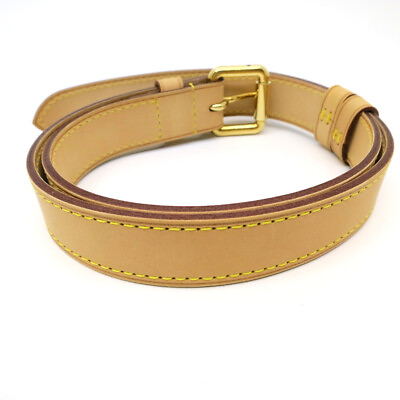#ad Authentic LOUIS VUITTON Shoulder Strap For LV Bags Beige Leather #36632053