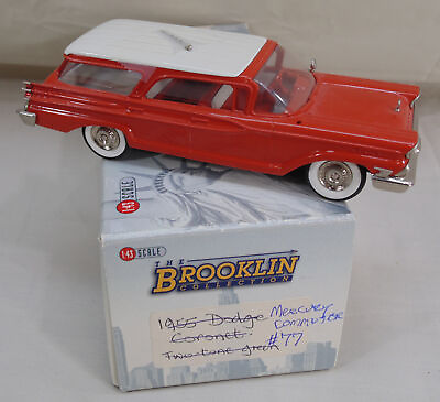 #ad Brooklin BRK 77 1959 Mercury Commuter 1 43 White Metal Car Red