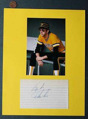 #ad 1974 85 Pittsburgh Pirates Star Kent Tekulve signed autographed card amp; photo