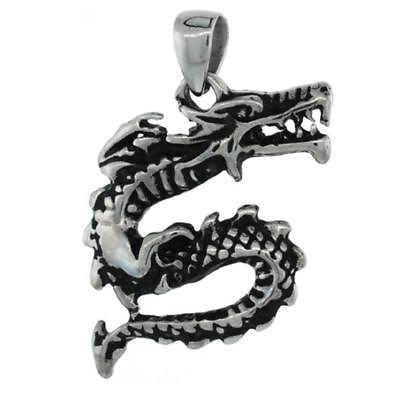 #ad Stainless Steel Chinese Dragon Pendant Free Bead Ball Chain