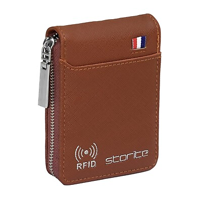 #ad RFID PU Leather 9 Slot Vertical Credit Debit Card Holder