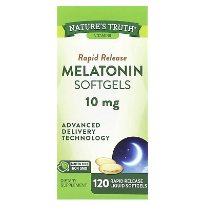 #ad Melatonin Rapid Release 10 mg 120 Rapid Release Liquid Softgels