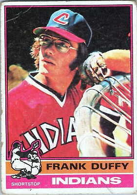 #ad 1976 Topps Frank DUFFY #232 Cleveland INDIANS MLB Baseball FREE Shipping