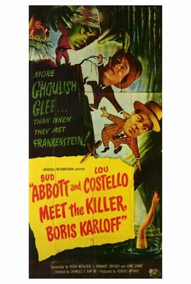 #ad 395773 ABBOTT COSTELLO MEET THE KILLER BORIS KARLOFF Movie WALL PRINT POSTER CA