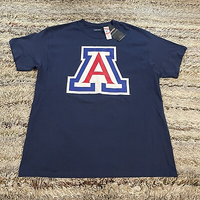 #ad NCAA Arizona Wildcats University of Arizona Football T Shirt Mens Large Navy SS