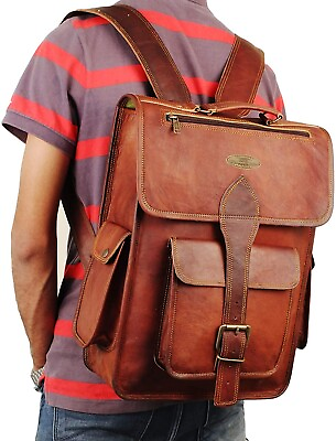 #ad Genuine Vintage Leather backpack for men Perfect mens backpack for daily use