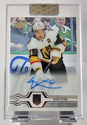 #ad 2019 20 UD Clear Cut Auto Mark Stone #CC MS Vegas Golden Knight hard Signed card