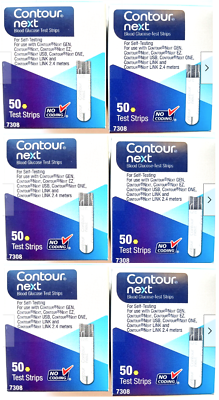 #ad 300 Contour Next Test Strips 6 Boxes of 50ct Exp 7 25 amp; FAST SHIPPING New Box