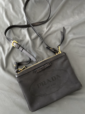 #ad PRADA Canvas Crossbody Bag Includes authentic card
