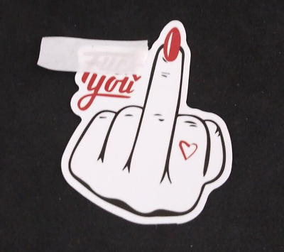 #ad F*** You Hand With Middle Finger Up Sticker 2.75quot; x 2quot;