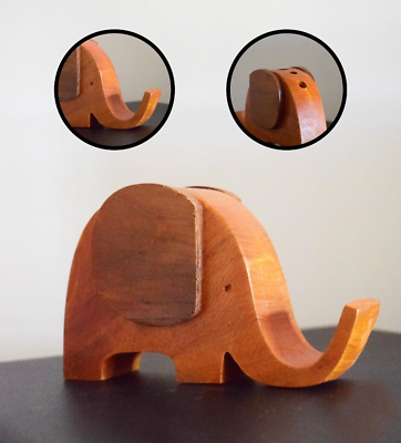 #ad Wood Phone Stand Universal Mobile Phone Holder Wood Elephant Stand Sculpture