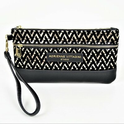 NWT Adrienne Vittadini RFID Wristlet Wallet Can hold your Phone $18.99