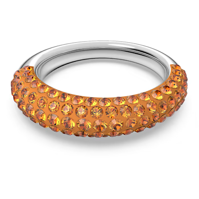 #ad Atelier Swarovski Tigris Ring Orange Rhodium plated Size 58 US 8 #5611250 NIB