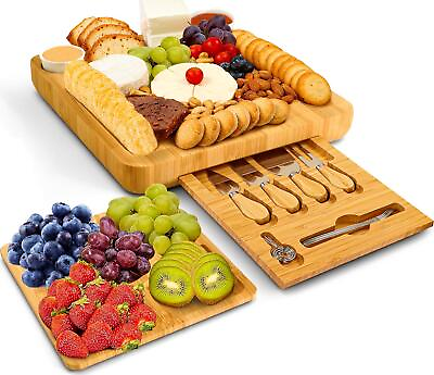#ad Utopia Kitchen Large Bamboo Charcuterie Board and Platter Set Unique Wedding