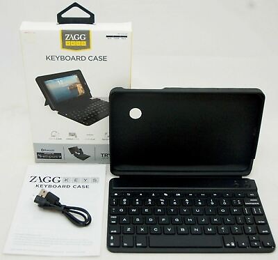 #ad NEW Zagg Folio Ellipsis 7 Bluetooth Protective Keyboard Case Tab Stand Verizon