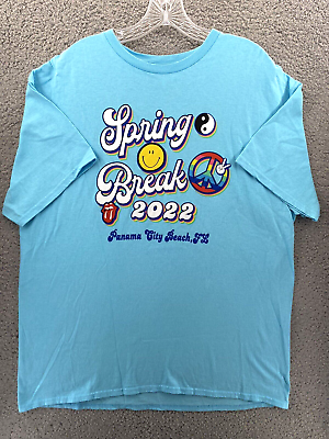 Panama City Beach Florida T Shirt Adult Size XL Blue “Spring Break 2022” Men’s