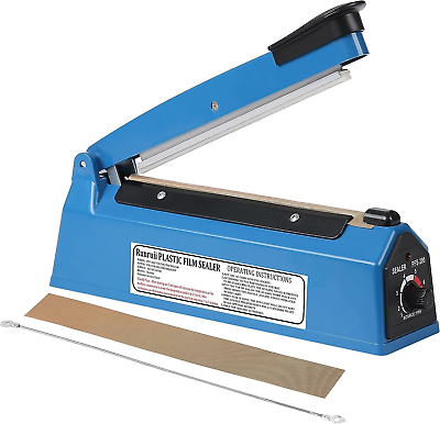 #ad Impulse Heat Sealer Manual Bags Sealing Machine 12 Inch Blue