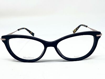 #ad New MAXMARA 1336 Black Rose Gold Oval Womens Eyeglasses Frame 52 16 145