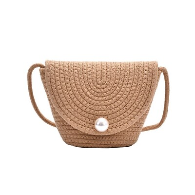 #ad Souvenir Women Mini Bucket Woven Casual Messanger Bag Outdoor Handmade Crafted