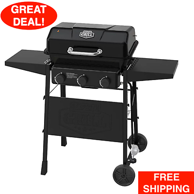 #ad Durable Outdoor Propane Gas Grill 3Burner Cooking Patio Barbecue Stainless Steel
