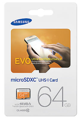 #ad Samsung EVO 64GB microSDXC micro SD SDXC UHS microSD for GALAXY S5 S7 S8 S9 card