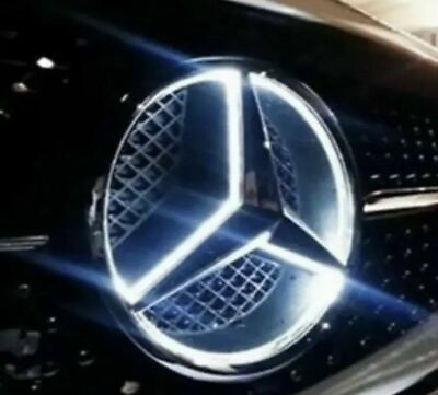 #ad 2015 2019 Mercedes Benz Front Star LED Emblem White Light Deep Dish GLC GLE GLS