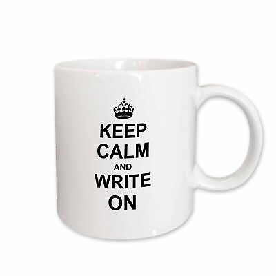 #ad 3dRose Keep Calm and Write on carry on writing Author pHD thesis Writer gift