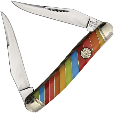 #ad Rough Ryder Lollipop Series Muskrat Multi Color Folding Stainless Knife 2465