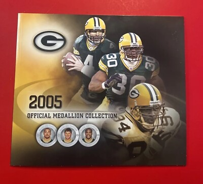 #ad GREEN BAY PACKERS 2005 MEDALLION COLLECTION FOLD OUT BOOKLET Journal Sentinel