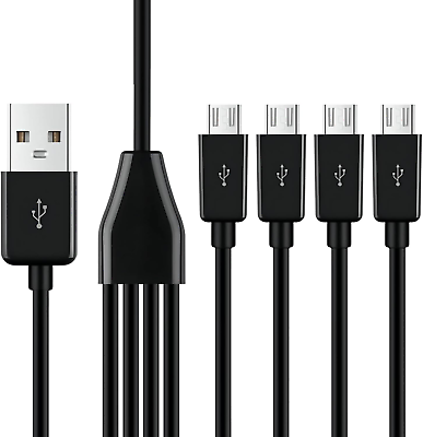 #ad USB a to USB Micro Charging Cable 4 in 1 Multi Charger Cable Micro USB Splitter