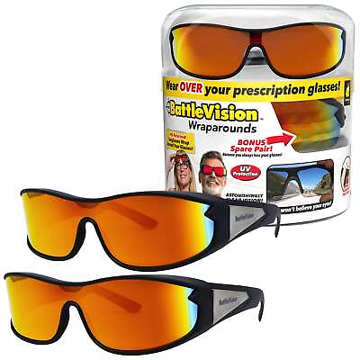#ad BattleVision As Seen on TV Wrap Arounds Polarized Sunglasses Fit Over