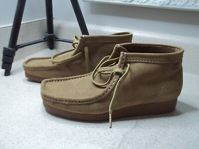 #ad Clarks Men#x27;s SHACRE Suede Shacre Ankle Boots Shoes Size 8.5M TAN BROWN