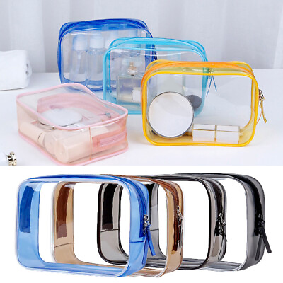 #ad Clear Cosmetic Bag Waterproof Toiletry Bags PVC Case Organizer Bag For Travel