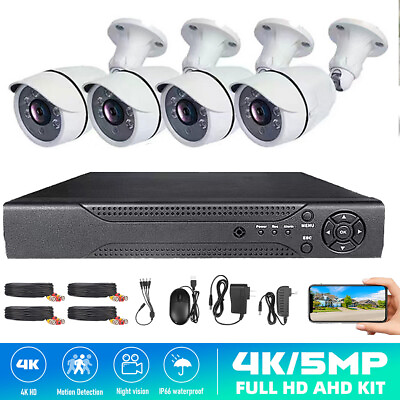 #ad 4 Camaras De Seguridad Wifi Exterior 4K CCTV Camera Con Vision Nocturna Video