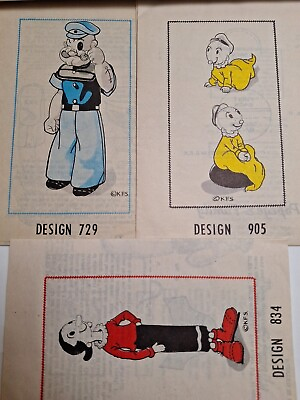 #ad Doll 12 18quot; Popeye Olive Oil Sweet Pea Sewing Pattern Mail VTG 729 905 834 Lot