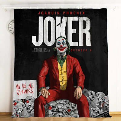 #ad Joker Blackout Window Curtains 2 Panel Living Room Bedroom Thermal Drapes Gift